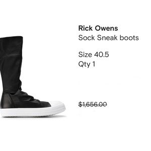 Rick Owens
Sock Sneak boots